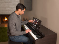 Piano with iPad